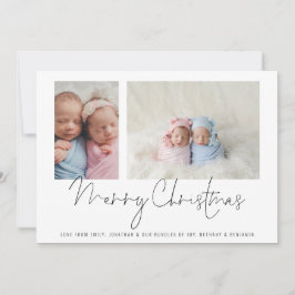 2 Foto Collage Baby Twins First Kerstmis