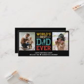 2 Foto Collage Beste Papa Aller Tijden Voeg Elke G Kaart (Voorkant / Achterkant in situ)