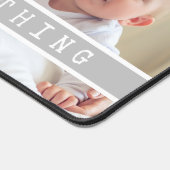 2 foto collage familie is alles citaat grijs bureaumat (Hoek)