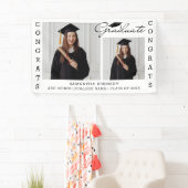 2 Foto Collage Gefeliciteerd Geslaagd Klas Van 202 Spandoek (Insitu)