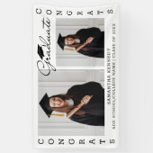 2 Foto Collage Gefeliciteerd Geslaagd Klas Van 202 Spandoek (Verticaal)