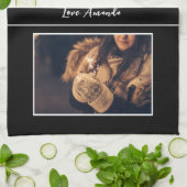 2 Foto Collage Happy Nieuwjaar 2023 Theedoek (Gevouwen)