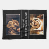 2 Foto Collage Happy Nieuwjaar 2023 Theedoek (Horizontaal)