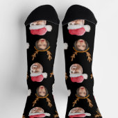 2 Foto Collage Kerstman en Rendier Sokken (Top)