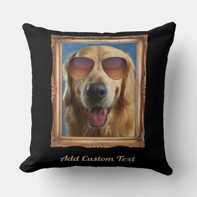 2 Foto Collage  Lijst Dogs Pets Family Kussen (Voorkant)