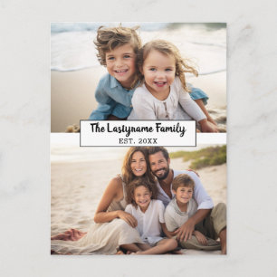 2 Foto Collage met tekst voor familienaam Briefkaart