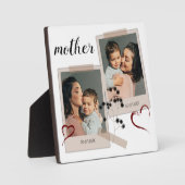 2 Foto Collage Moeder Gift Modern Elegant Script Fotoplaat (Voorkant)