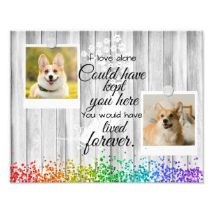2 Foto Collage Pet Herdenking Foto Uitbreiding Afdruk