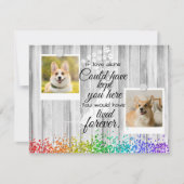 2 Foto Collage Pet Memorial Herdenking Flat Kaart (Voorkant)