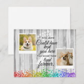 2 Foto Collage Pet Memorial Herdenking Flat Kaart (Voorkant / Achterkant)