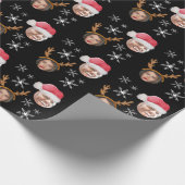 2 Foto Collage Santa en Rendier Cadeaupapier (Hoek)