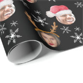 2 Foto Collage Santa en Rendier Cadeaupapier (Rol Hoek)