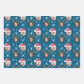 2 Foto Collage Santa en Rendier Inpakpapier Vel (Voorkant 3)