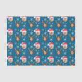 2 Foto Collage Santa en Rendier Tissuepapier (Voorkant)