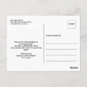 2 foto collage stijlvolle bruiloft dank u kaart (Achterkant)