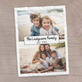 2 Foto Collage Voeg familienaam en huwelijksdatum  Fleece Deken