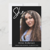 2 Foto Custom Eenvoudig Modern Afstuderen Aankondiging (Voorkant)