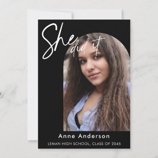 2 Foto Custom Eenvoudig Modern Afstuderen Aankondiging (Voorkant)