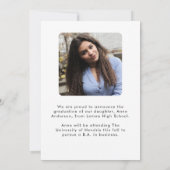 2 Foto Custom Eenvoudig Modern Afstuderen Aankondiging (Achterkant)