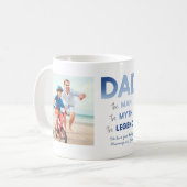 2 Foto DAD the Man Myth Legend Blue Personalized Koffiemok (Voorkant links)