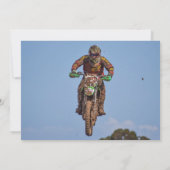 2 FOTO Dirt Bike Motocross Green Grey Afstuderen Kaart (Achterkant)