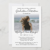 2 Foto drive-by Afstuderen parade Simple Modern Kaart (Achterkant)