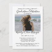 2 Foto drive-by Afstuderen parade Simple Modern Kaart (Achterkant)