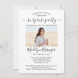 2 Foto drive-by Surprise Birthday Party parade Kaart