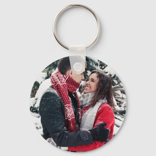 2 Foto Dubbelzijdig Custom Sleutelhanger (Voorkant)