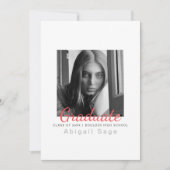 2 Foto eenvoudig modern, minimalistisch Afstuderen Aankondiging (Voorkant)