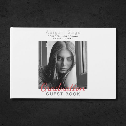 2 Foto eenvoudig modern, minimalistisch Afstuderen Gastenboek