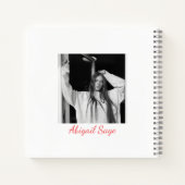 2 Foto eenvoudig modern, minimalistisch Afstuderen Notitieboek (Achterkant)