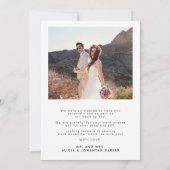 2 foto eenvoudige elegante kalligrafie script brui bedankkaart (Achterkant)