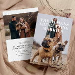 2 foto eenvoudige grappige hond bruiloft save the date<br><div class="desc">2 Foto Eenvoudige Grappige Hond Bruiloft Save the Date</div>