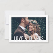 2 foto Eenvoudige moderne liefde & Bedankt bruilof (Voorkant)