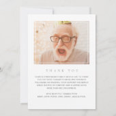 2-foto eenvoudige moderne liefdevolle geheugen beg bedankkaart (Achterkant)