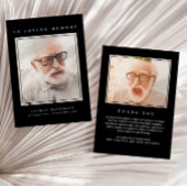 2-foto eenvoudige moderne liefdevolle geheugen beg bedankkaart