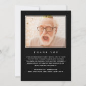 2-foto eenvoudige moderne liefdevolle geheugen beg bedankkaart (Achterkant)