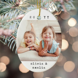 2 Foto Eenvoudige Schrijfmachine Jaar Minimalistis Keramisch Ornament
