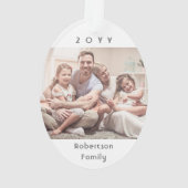 2 foto Eenvoudige typografie Jaar Minimalistische  Ornament (achterkant)