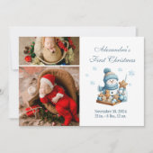 2 Foto Eerste Kerstaankondiging Feestdagenkaart (Voorkant)