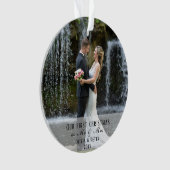 2 Foto Eerste Kerstmis Getrouwd als Mr & Mrs Ornament (voorkant)