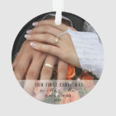 2 Foto Eerste Kerstmis Getrouwd als Mr & Mrs Ornament (achterkant)