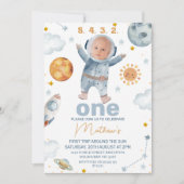 2 Foto Eerste Reis Rond de Zon 1e Verjaardag Kaart (Voorkant)