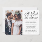 2 Foto Eindelijk Huwelijksviering Trouwen Kaart (Voorkant)