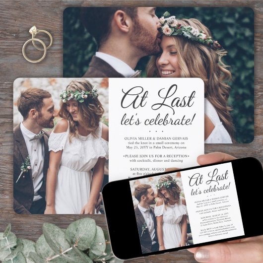 2 Foto Eindelijk Huwelijksviering Trouwen Kaart