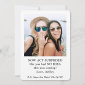 2 Foto Elegant Calligraphy Maid of Honor proposal Kaart (Achterkant)