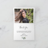 2 FOTO Elegant Eucalyptus Greenery Afstuderen Bedankkaart (Binnen)