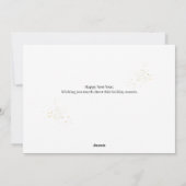 2 Foto Elegant Script Modern Gelukkig Nieuwjaar Feestdagenkaart (Achterkant)