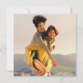 2 Foto Elegant Signature Script Wedding Invitation Kaart (Achterkant)